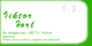 viktor horl business card